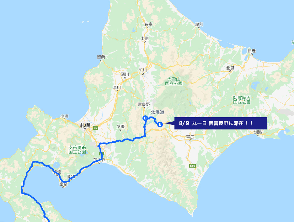 北海道一周 車中泊旅3日目：ルート