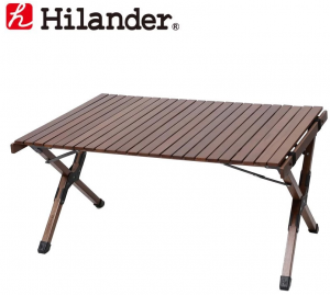 Hilander(ハイランダー) ウッドロールトップテーブル2 90 ダークブラウン HCA0219