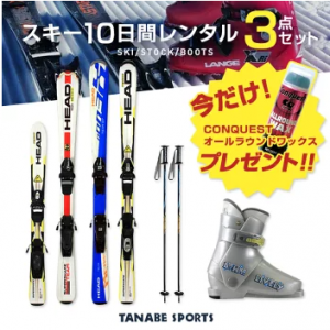 【スキー10日間レンタル】 ジュニア ジュニアスキー セット カービング 子供用 スキー板