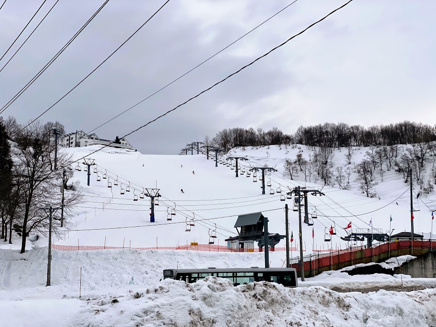 2020年12月の岩原スキー場 積雪の様子